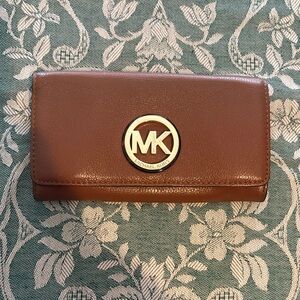 Michael Kors Dark Tan Leather Wallet